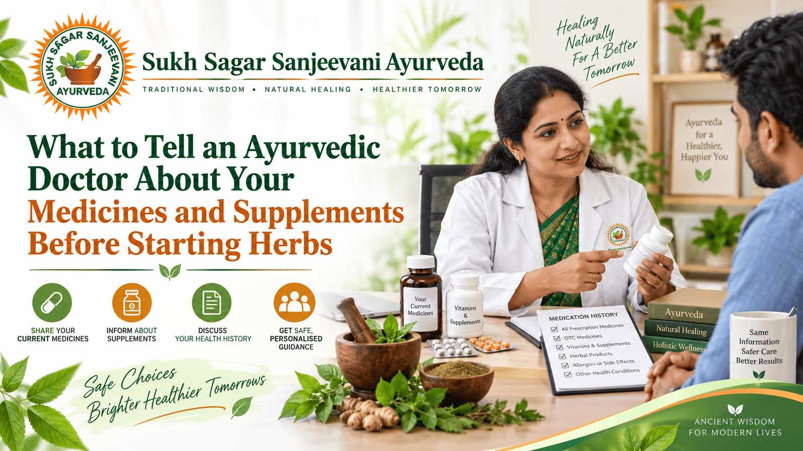 What to Tell an Ayurvedic Doctor About Your Medicines and Supplements Before Starting Herbs
